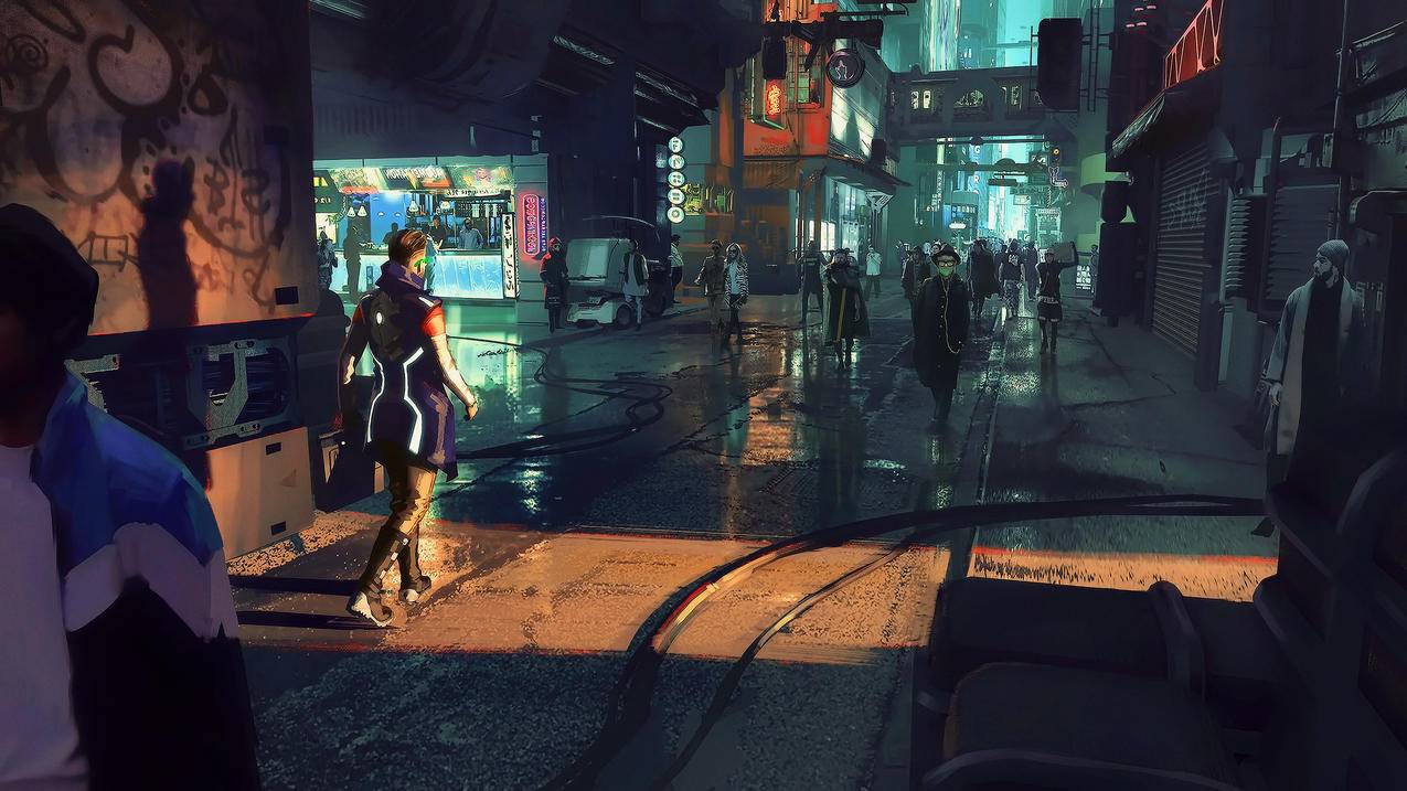 艺术品,futuristiccity,朋克,网络,科幻,digitalart,概念设计,fantasyart,CGI,同人画