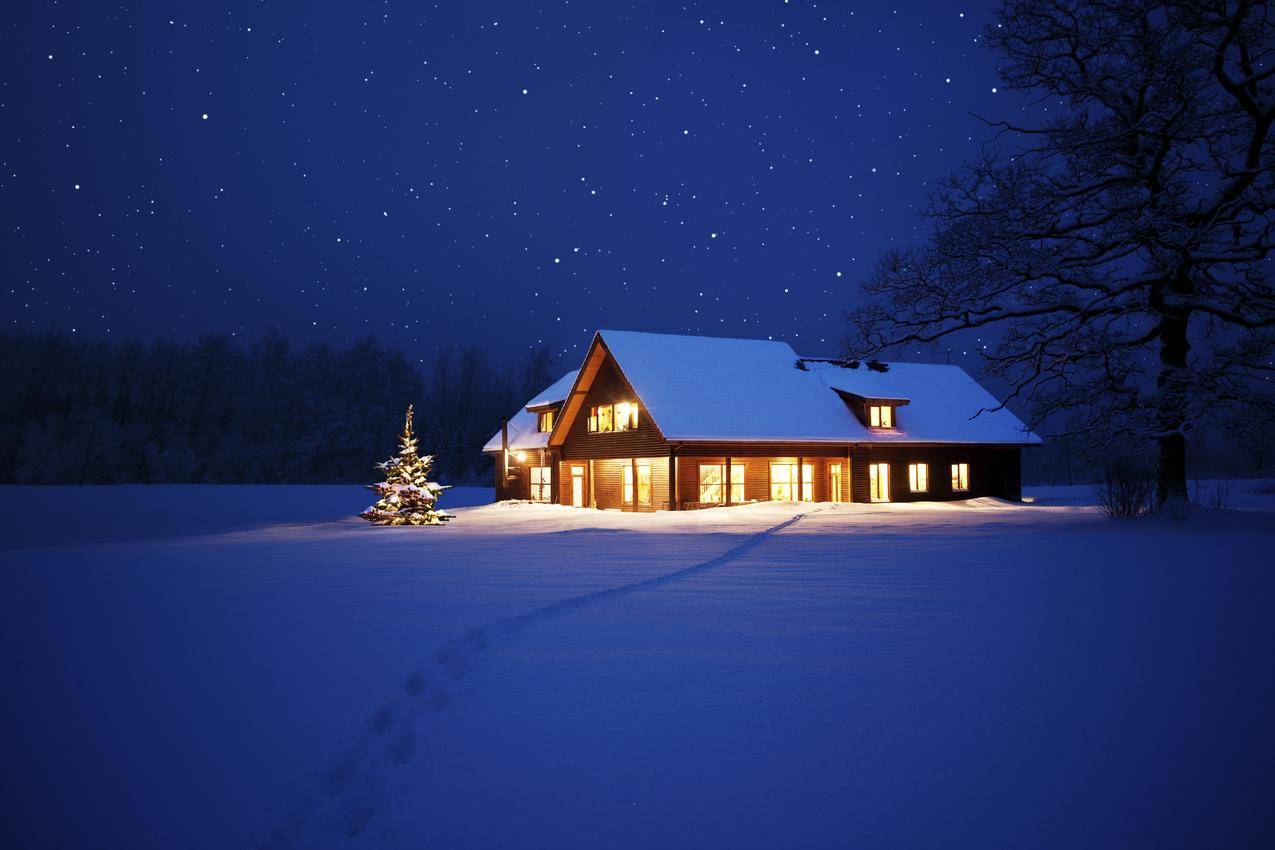 雪,星星,风景