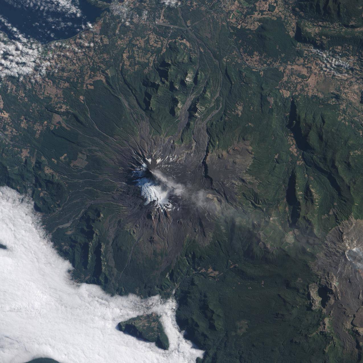 火山,NASA,卫星影像,风景,山脉,雪,比亚里卡,智利,火山爆发,火山灰