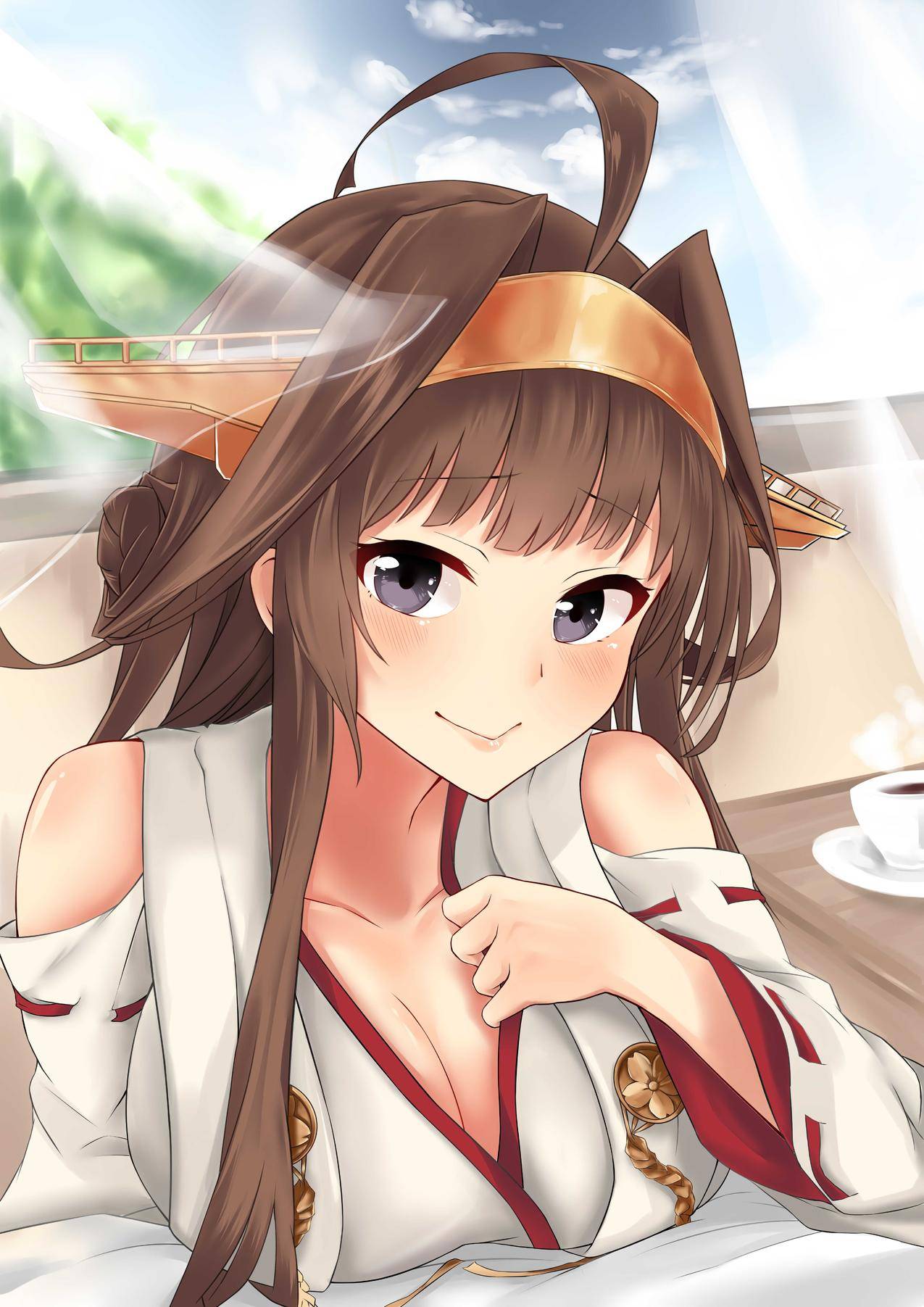 解理,动画,动画,KantaiCollection,Kongou,坎科勒,Japaneseclothes