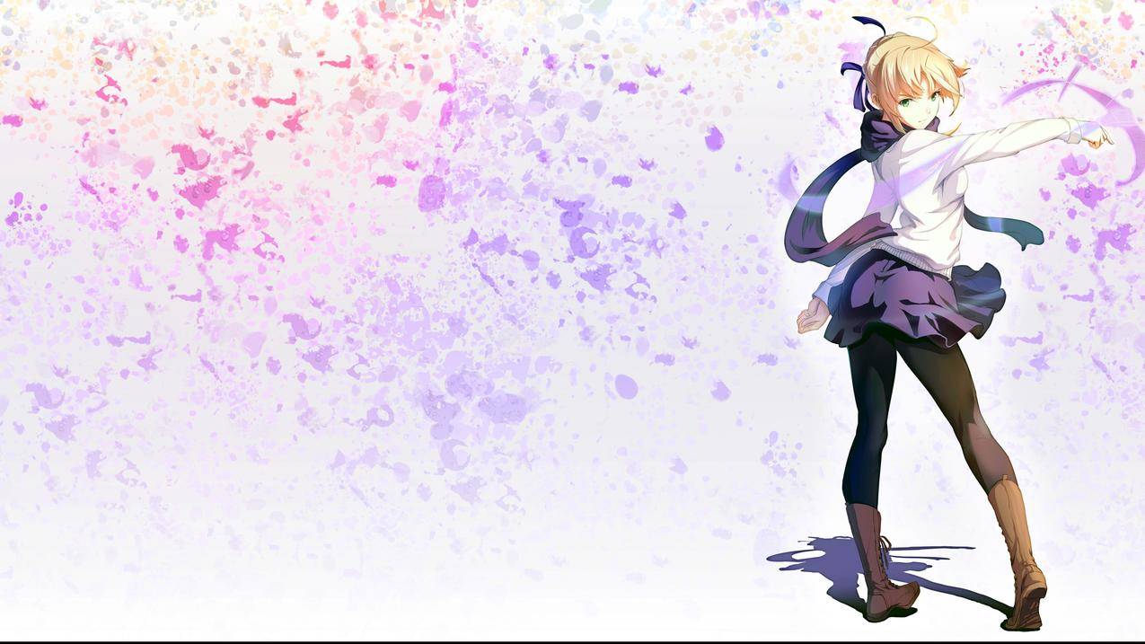 金发美女,Saber,胖子,动漫