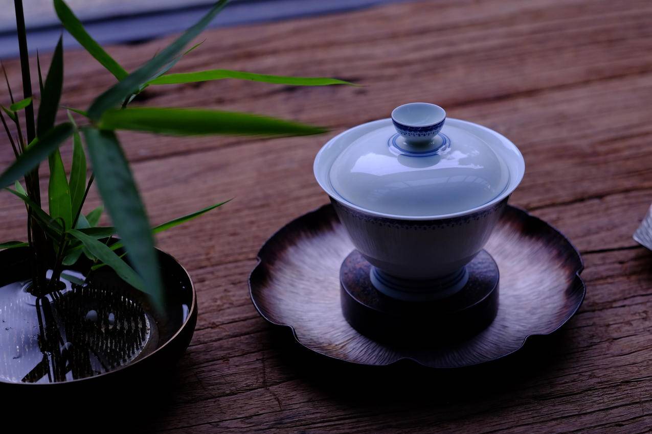 茶树,茶壶,茶壶,黑色,茶杯,中国