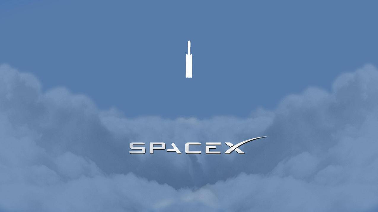 elonmosk,太空,宇宙飞船,极简主义,云,火箭,徽标,spacex,falcon重型