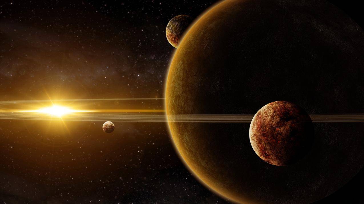太空,数字艺术,行星