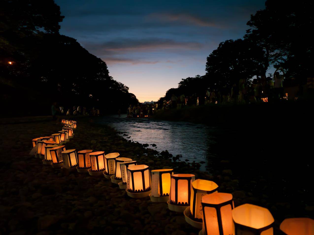 日本,灯光,宗教,夜,灯笼