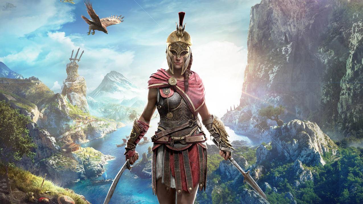 战士,视频游戏,多彩,fantasygirl,卡珊德拉,AssassinsCreed：奥德赛,刺客＆039;熨平