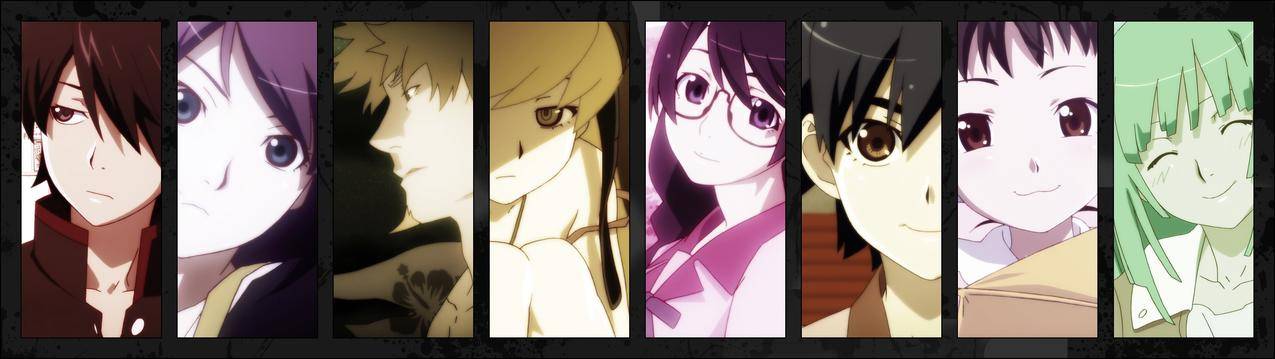 动画,单作,AraragiKoyomi,SenjougaharaHitagi,OsioSojooBu,OsHimoMeMe,HaeaKaWaSubasa,KanbaruSuruga,HachikujiMayoi,SungunkurdKo,拼贴,动漫,动画男孩