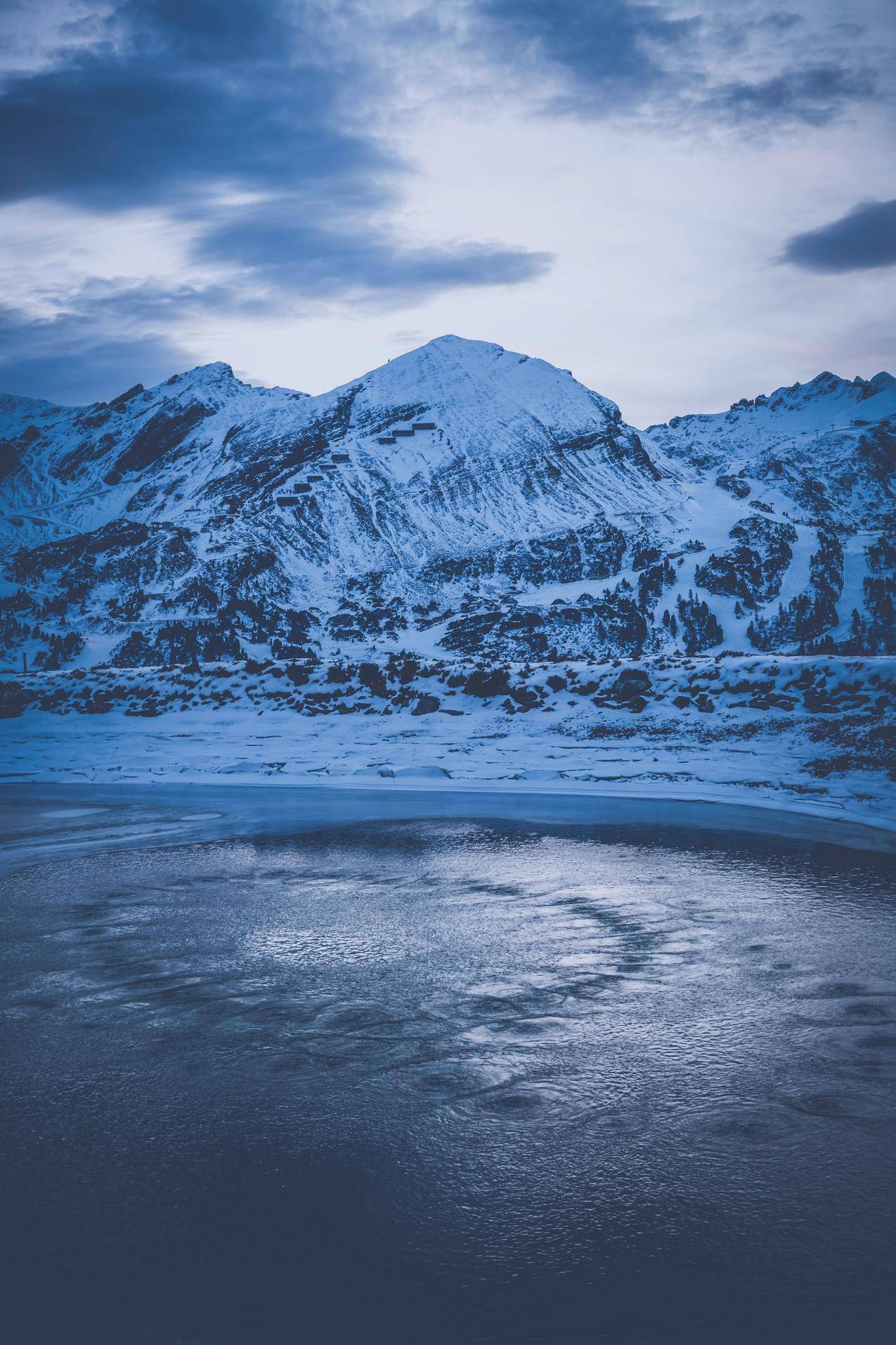 自然,雪,水