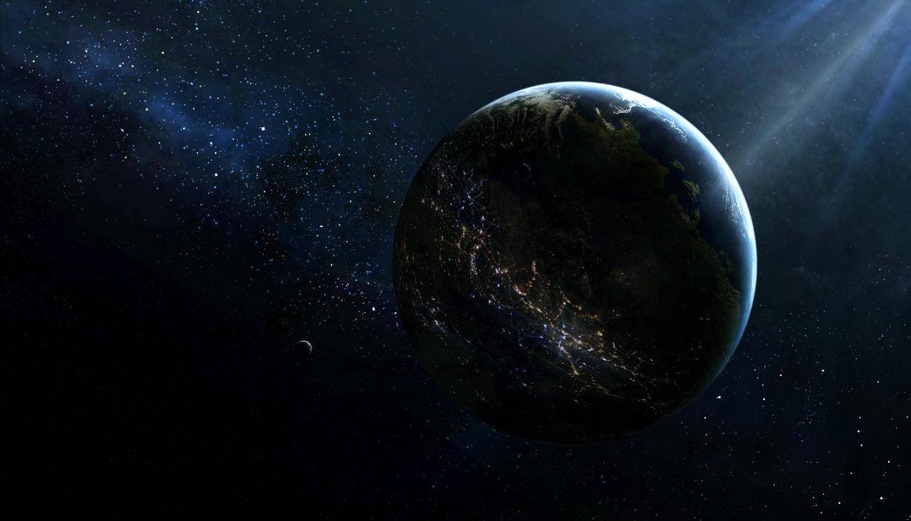 空间,行星,地球,CGI,数字艺术