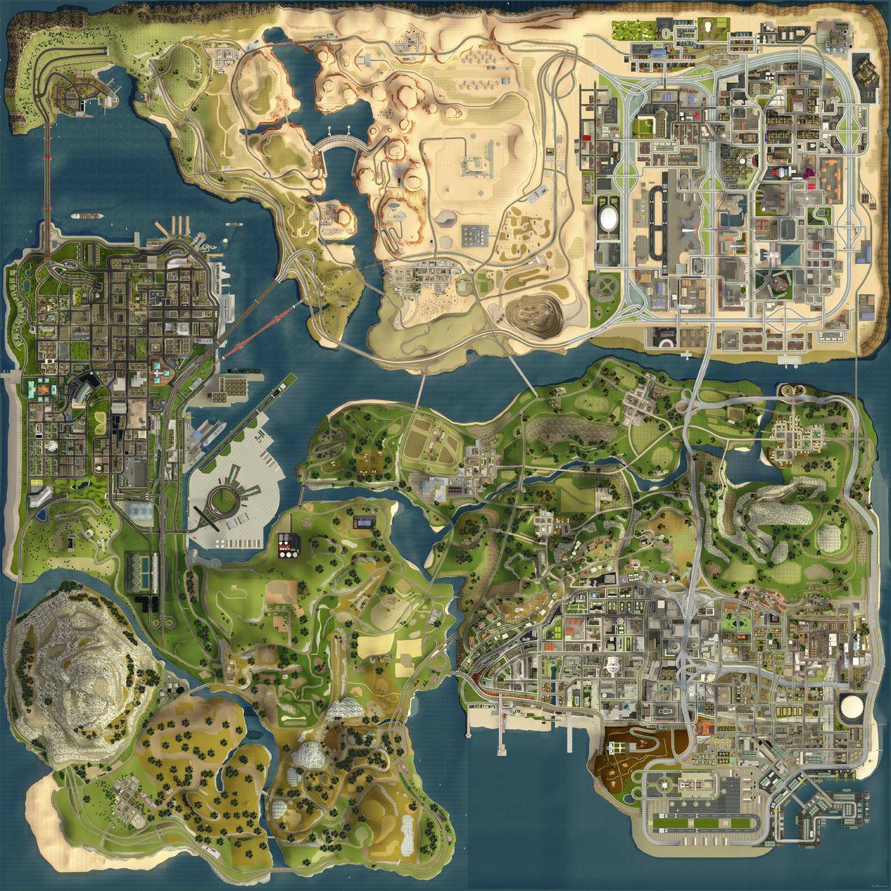 GrandTheftAuto,地图,GrandTheftAutoSanAndreas