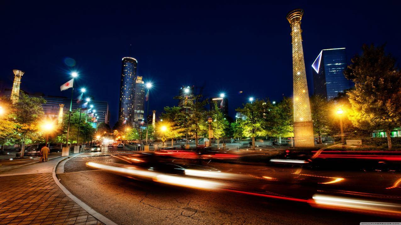 城市风光,城市,长期暴露,交通,夜晚