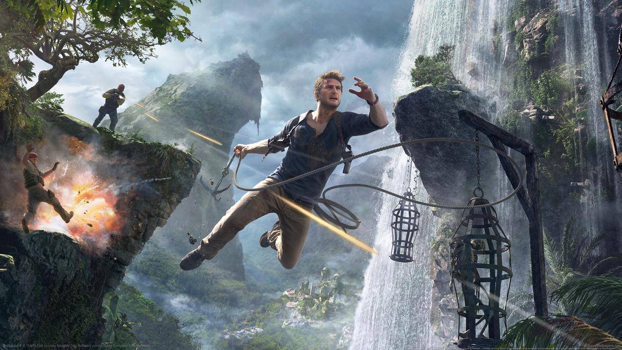 Uncharted4 AThief End,PlayStation4,videogames,NaughtyDog,Sony,jumping