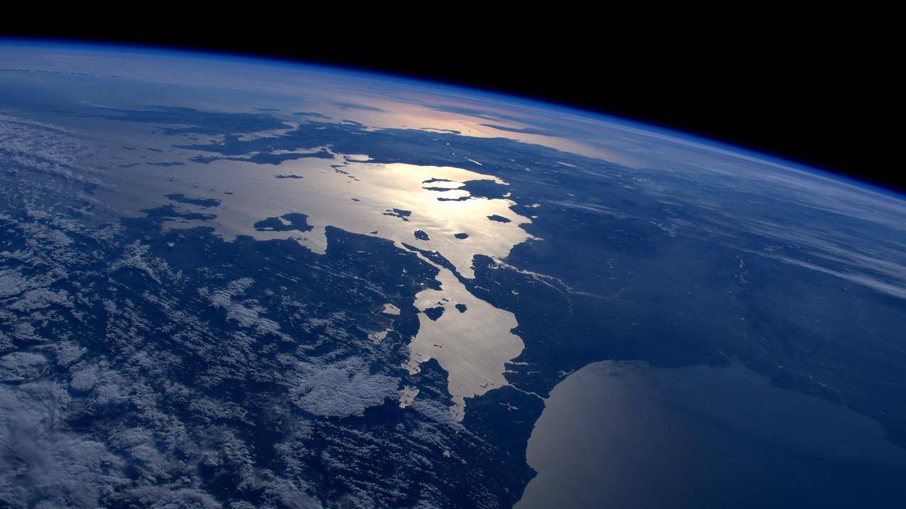 地球,太空,希腊,保加利亚,土耳其,塞尔维亚,Mediterranean,黑海,大气层