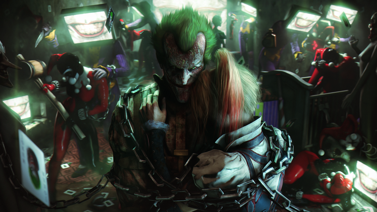 城市人,小丑,HarleyQuinn,蝙蝠侠：阿克汉奈特,FANART,视频游戏,源电影制作人,3D,蝙蝠侠：阿卡哈姆城,Batman