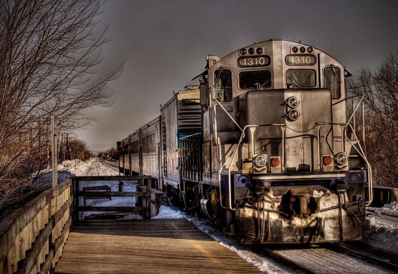 火车,HDR,冬季,蒙特利尔,STM,GP9,通勤,加拿大