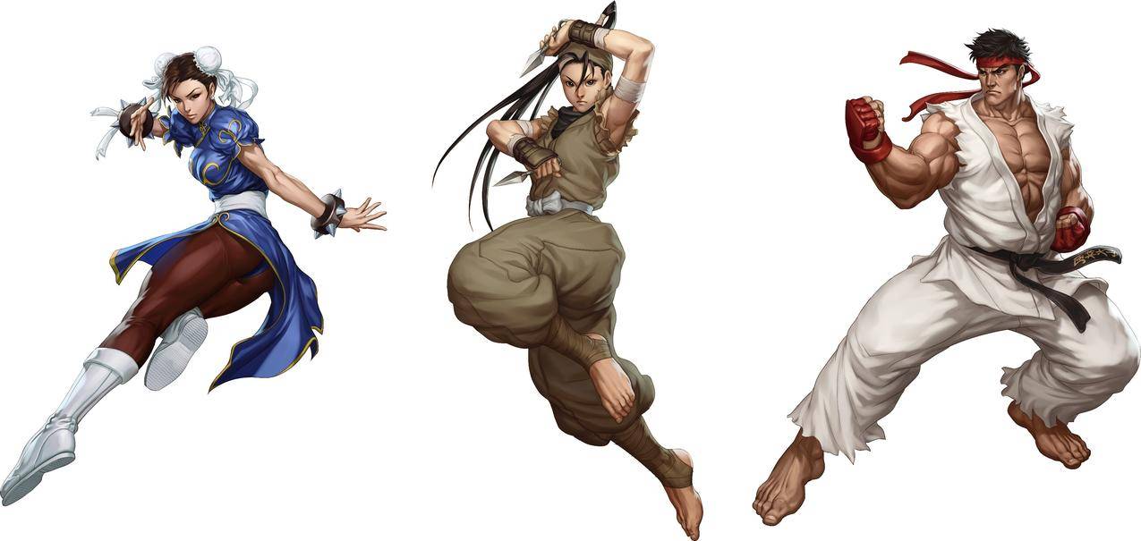 李春,街头霸王,视频游戏,Ryu,拼贴