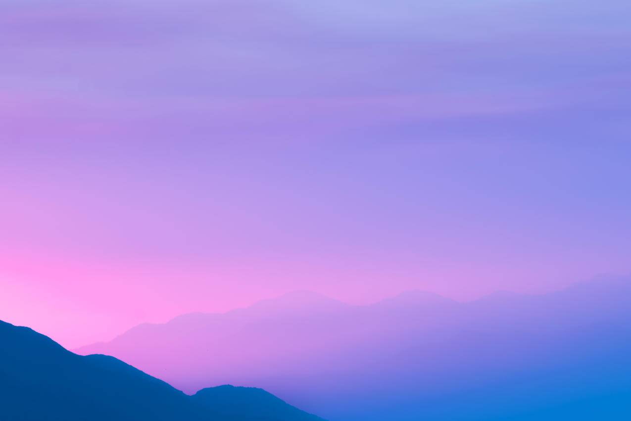 自然,山水,高山,天空,紫色,蓝色