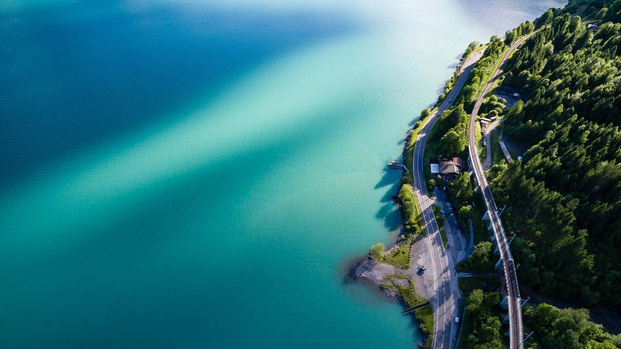 景观,道路,水,树木,空中景观,铁路,码头,森林,海岸