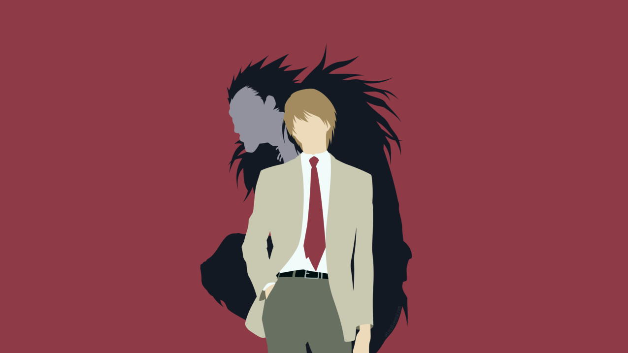 动画,DeathNote,极简主义,Ryuk,YagamiLight