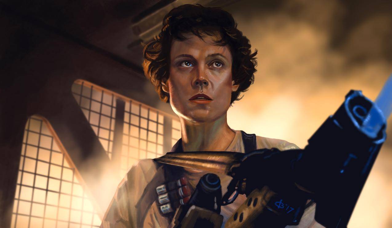 EllenRipley,SigourneyWeaver,艺术作品,电影,科技,外星人,狂热者