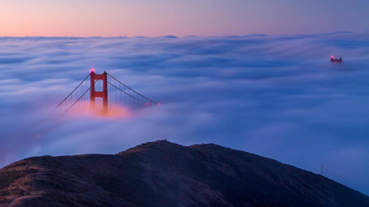 风景,GoldenGateBridge,薄雾