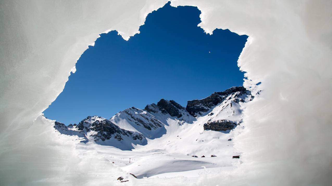 自然,景观,山脉,瑞士,阿尔卑斯,冬天,雪,冰,雪峰,晴空,山谷,蓝色,白色