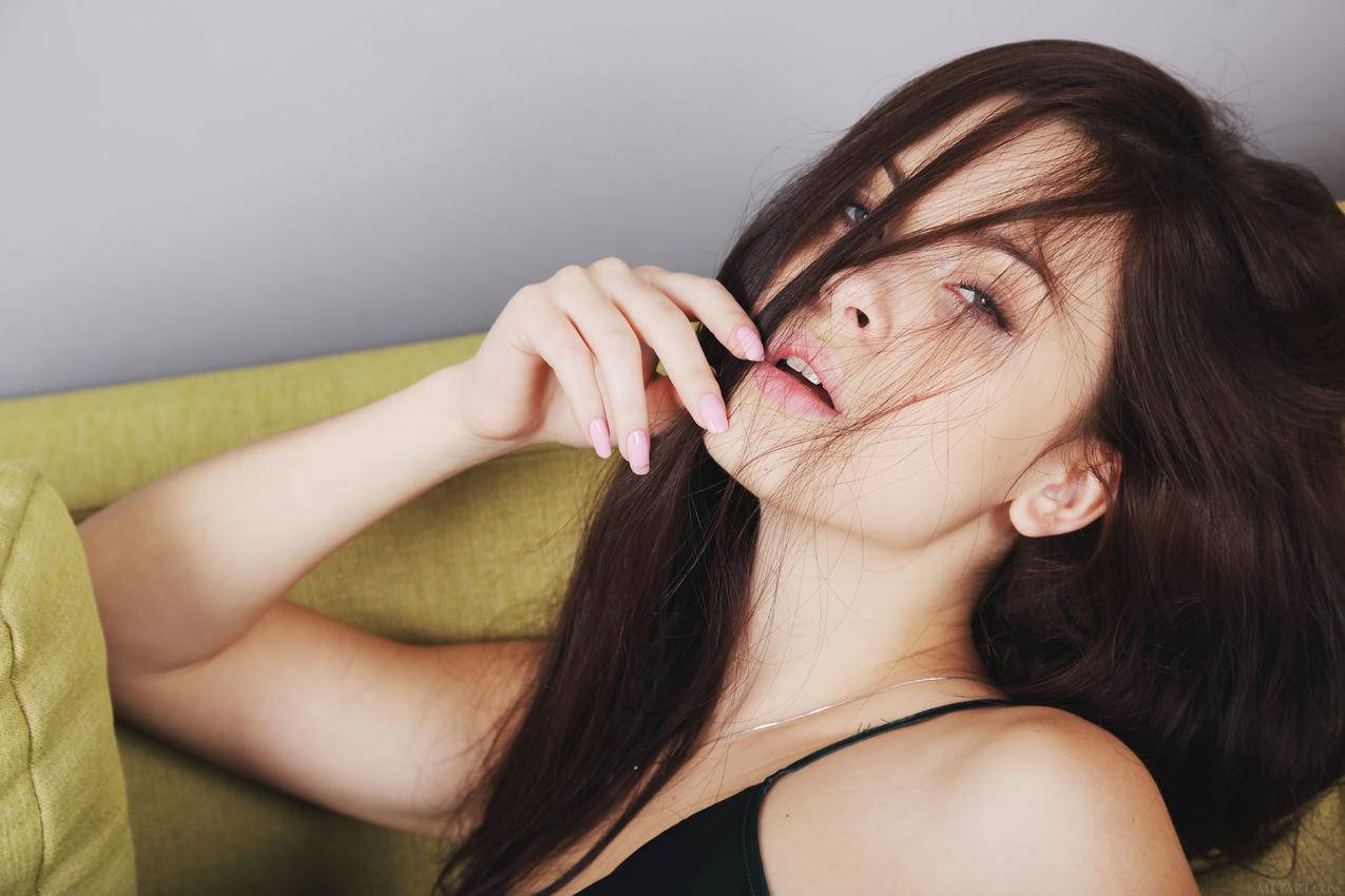 AmelieB,发型,黑发女人,模特,张嘴,旁观者,女人,长毛