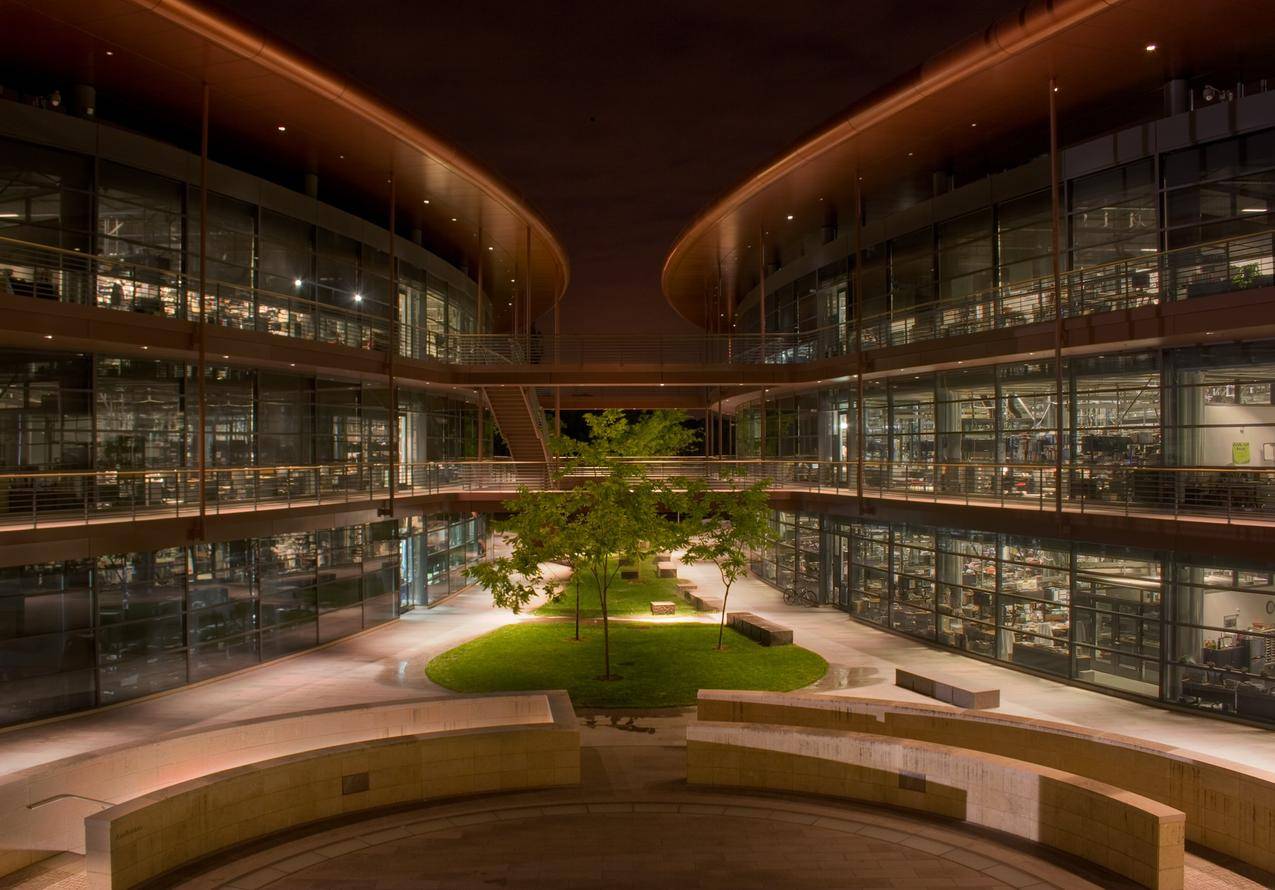 建筑,夜,现代,斯坦福大学