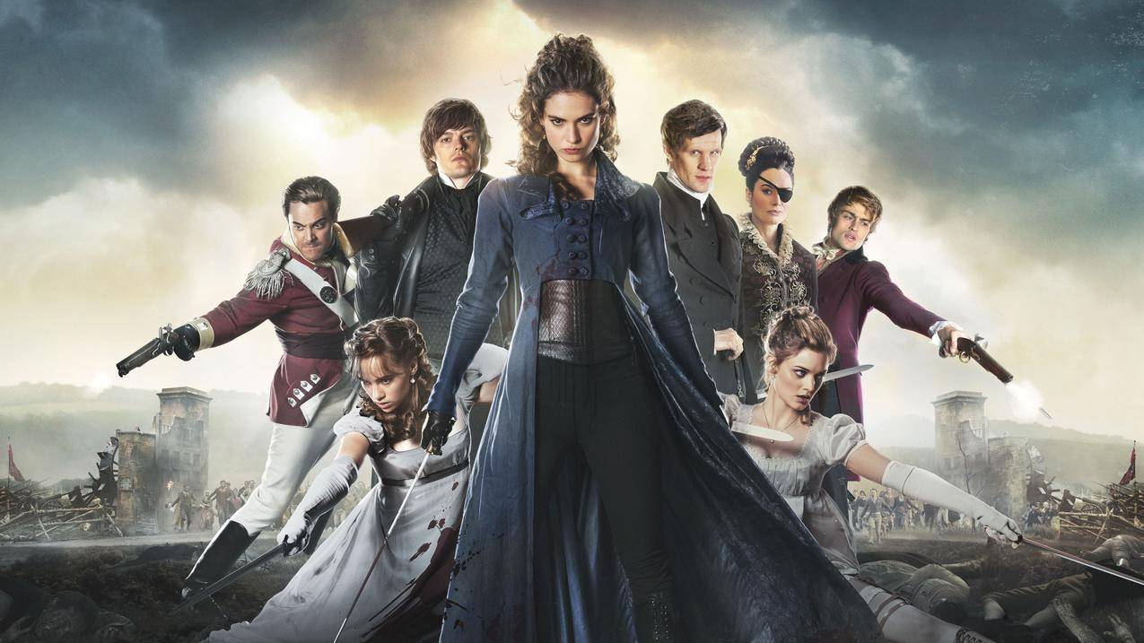 演员,列纳哈迪,SamRiley,莉莉雅各,MattSmith,服装,剑,偏见和僵尸