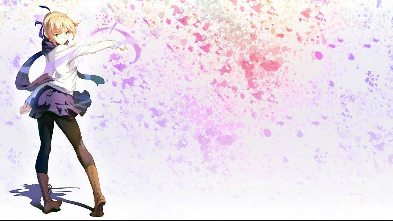 金发美女,Saber,胖子,动漫