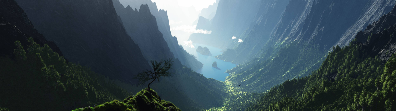 山,湖