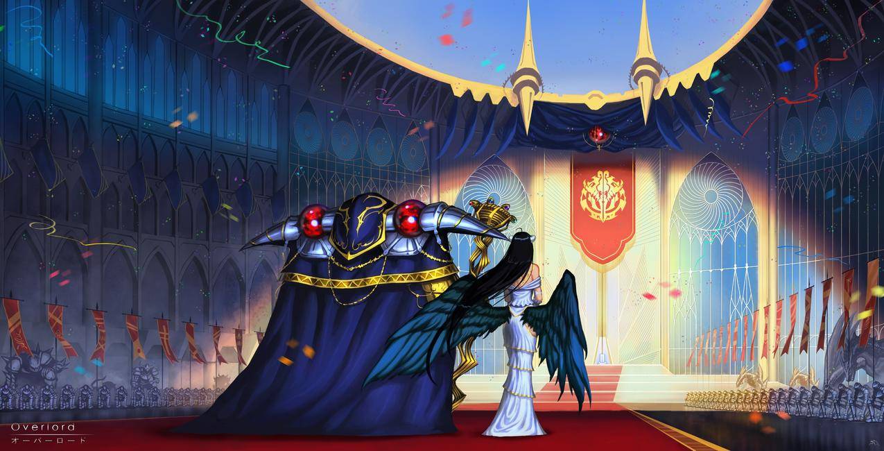 动画,动画,霸王,动画,翅膀,Albedo,霸王,AinzOoalGown