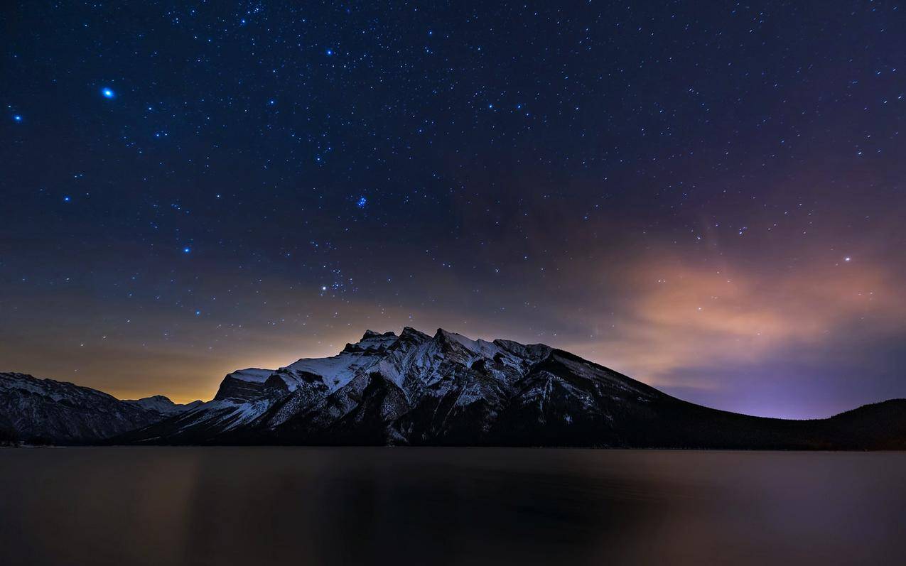 星星,太空,行星,山脉,雪峰,云朵
