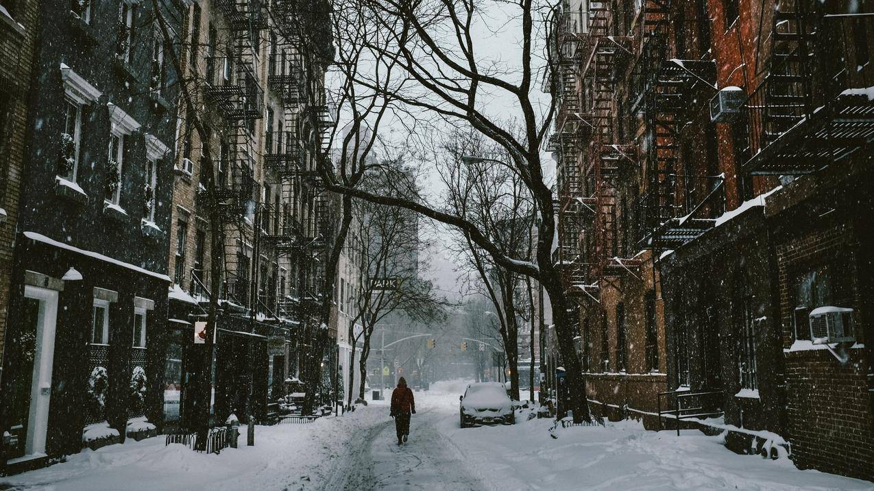 摄影,城市,街道,雪,香槟,雪,砖,街舞,独自一人