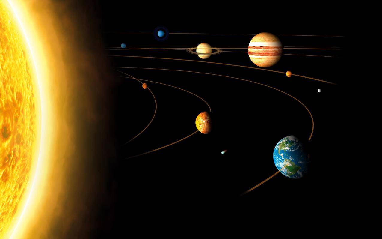 空间,SolarSystem,行星,太阳,水星,金星,地球,Mars,Jupiter,萨图恩,天王星,海王星,轨道