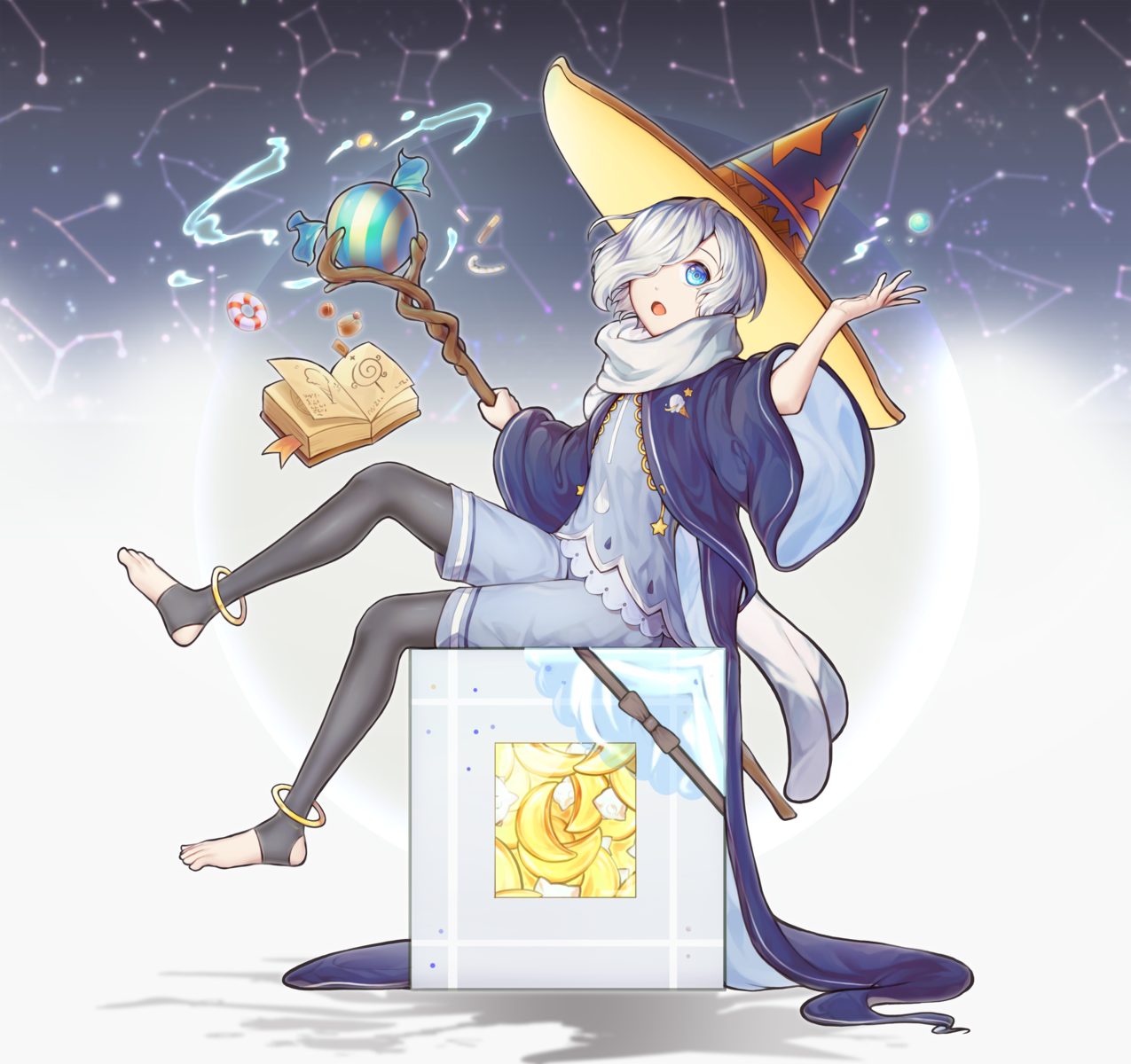 blueeyes,动漫,animegirls,witchhat