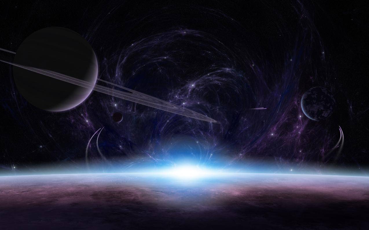 空间,行星,数字艺术,行星环,宇宙空间