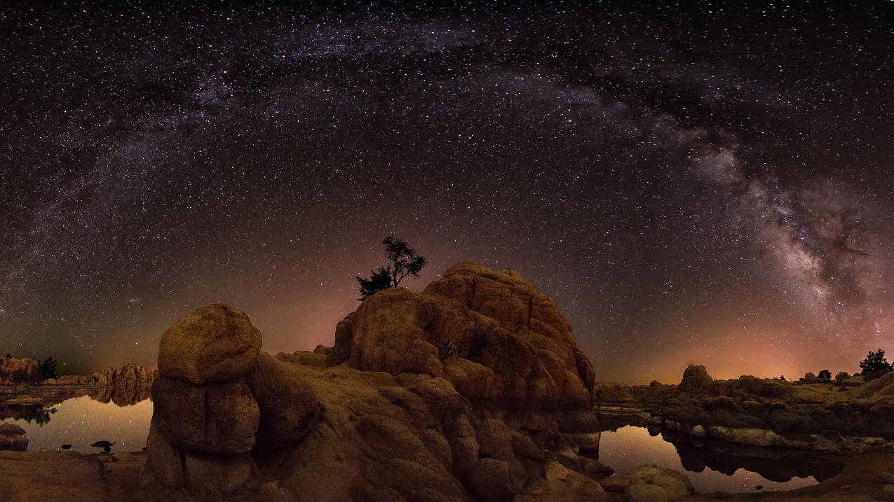 岩石,景观,牛奶路,自然,天空,星星,岩石