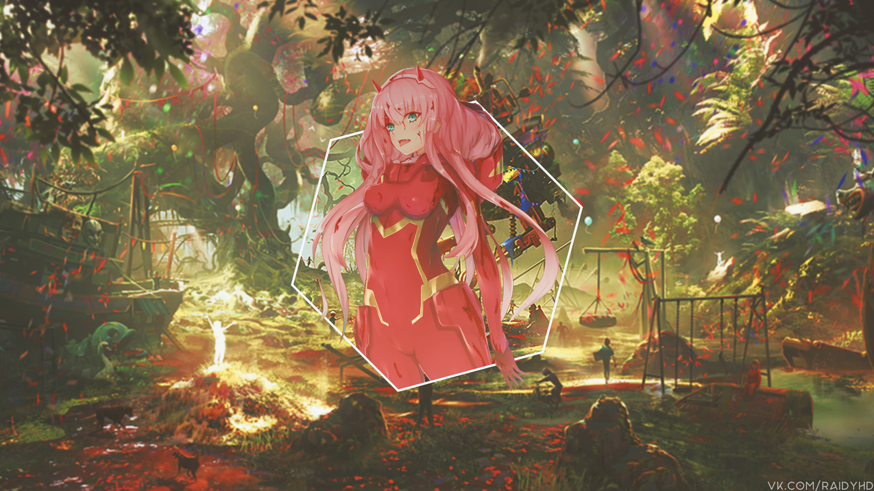 animegirls,动画,图片内图片,ZeroTwoDarlingintheFranXX,DarlingintheFranXX