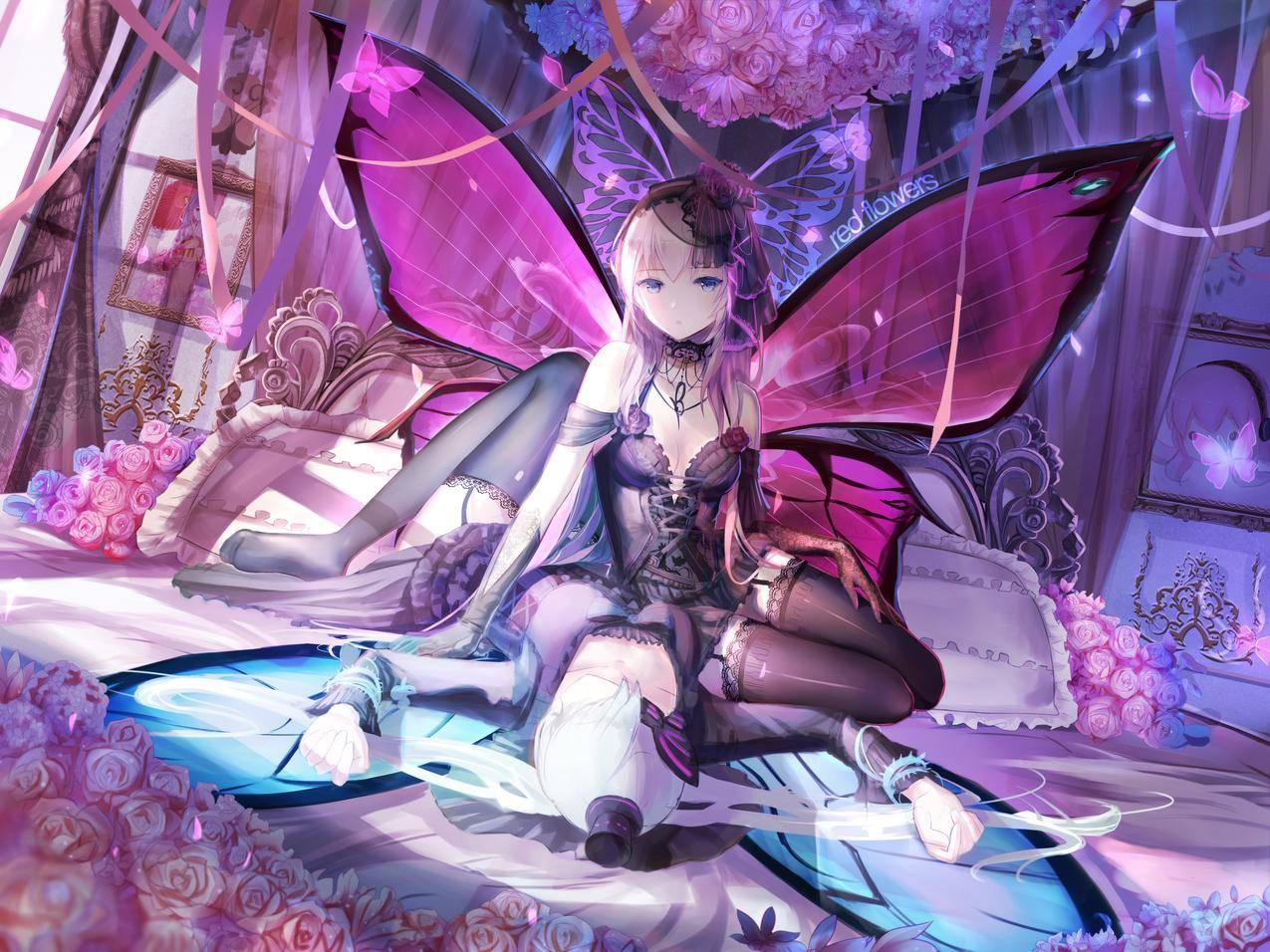 解理,动画,动画,声母,HatsuneMiku,MegurineLuka,帽子,LoLITAFASHION,翅膀