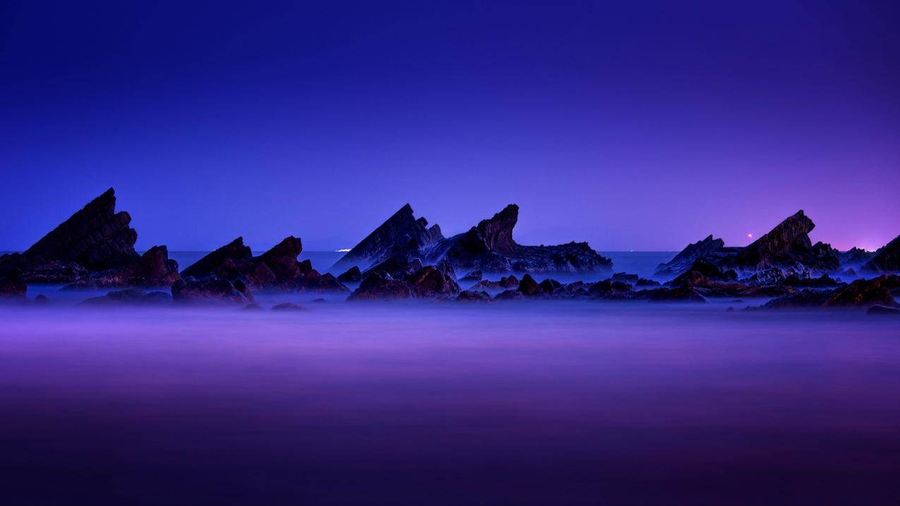 山,性质,夜间,雾