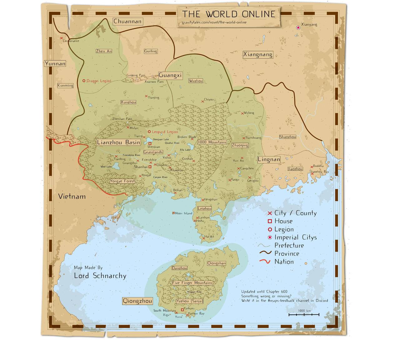 世界在线,地图,世界地图,LightNovel