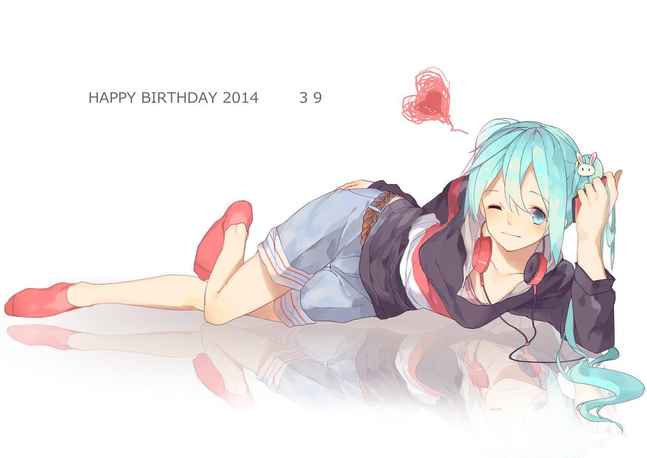声母,HatsuneMiku,文本,耳机,动画,动画