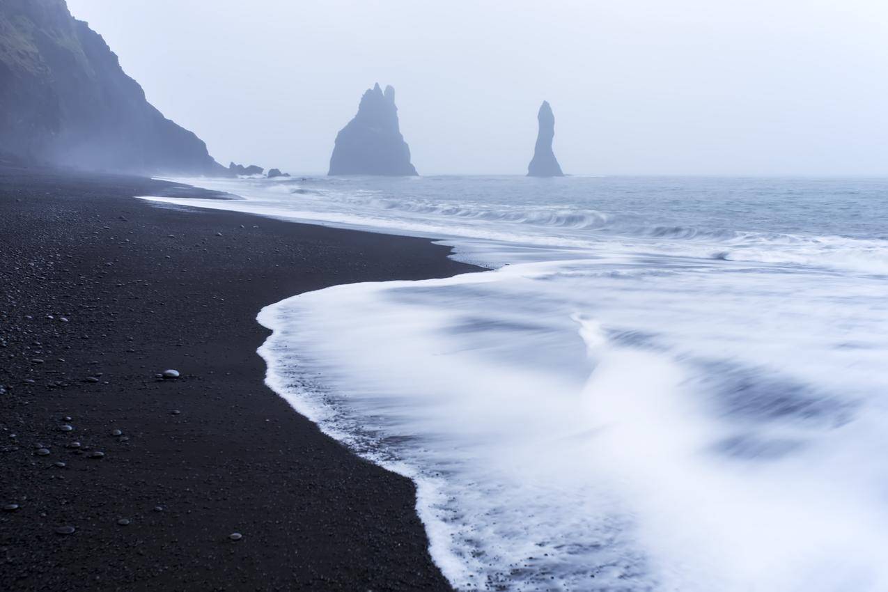 海岸,黑沙