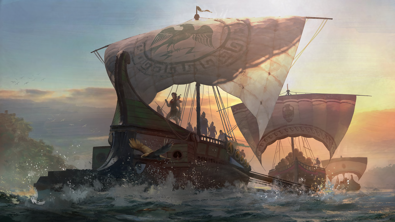 视频游戏,VideoGameArt,digitalart,刺客＆039;熨平,刺客＆039;,sCreedOdyssey,古希腊,船舶,卡珊