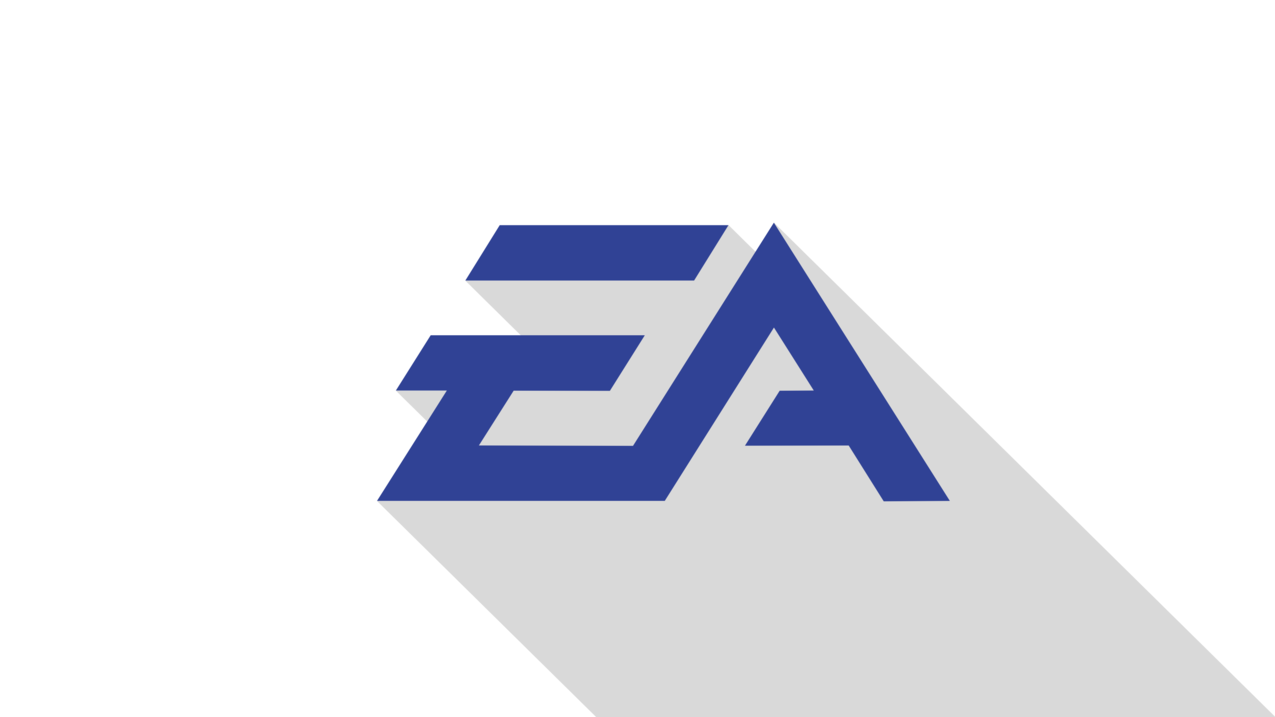 EA,标志,阴影,排版,简单背景,矢量