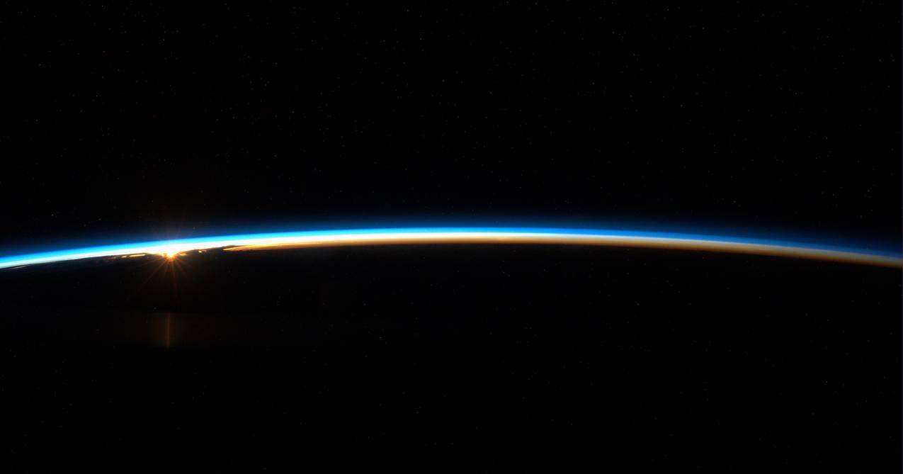 太空,地球,地平线,透镜,黑暗,行星