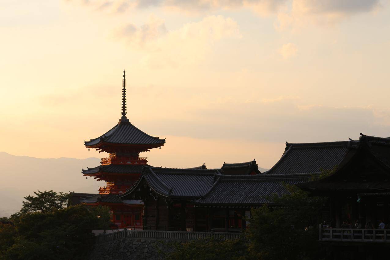 寺庙,日本,宝塔,红色
