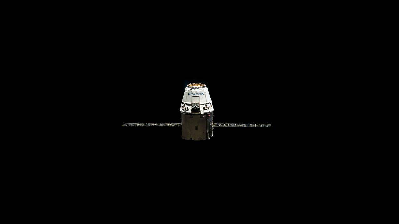 空间,SpaceX,极少主义,卫星,黑色背景