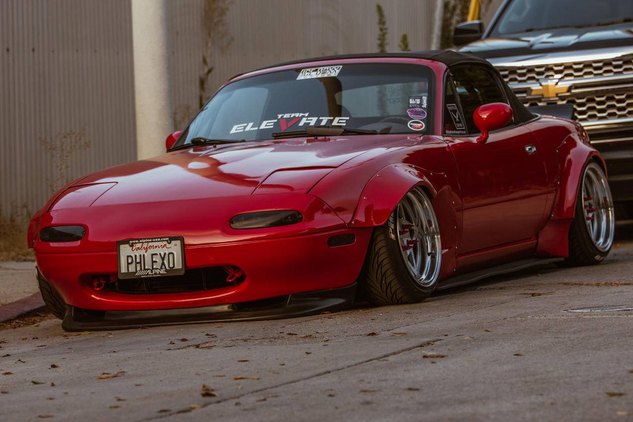 Miata的,MazdaMX-5,宽体,MX-5,赛车,汽车,redcars,车辆